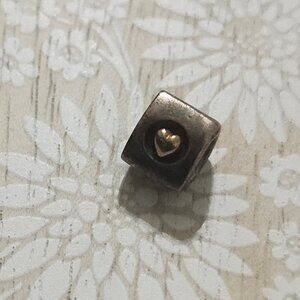 Pandora Sterling Silver 14k Gold Two Tone Heart of Gold Bead Charm